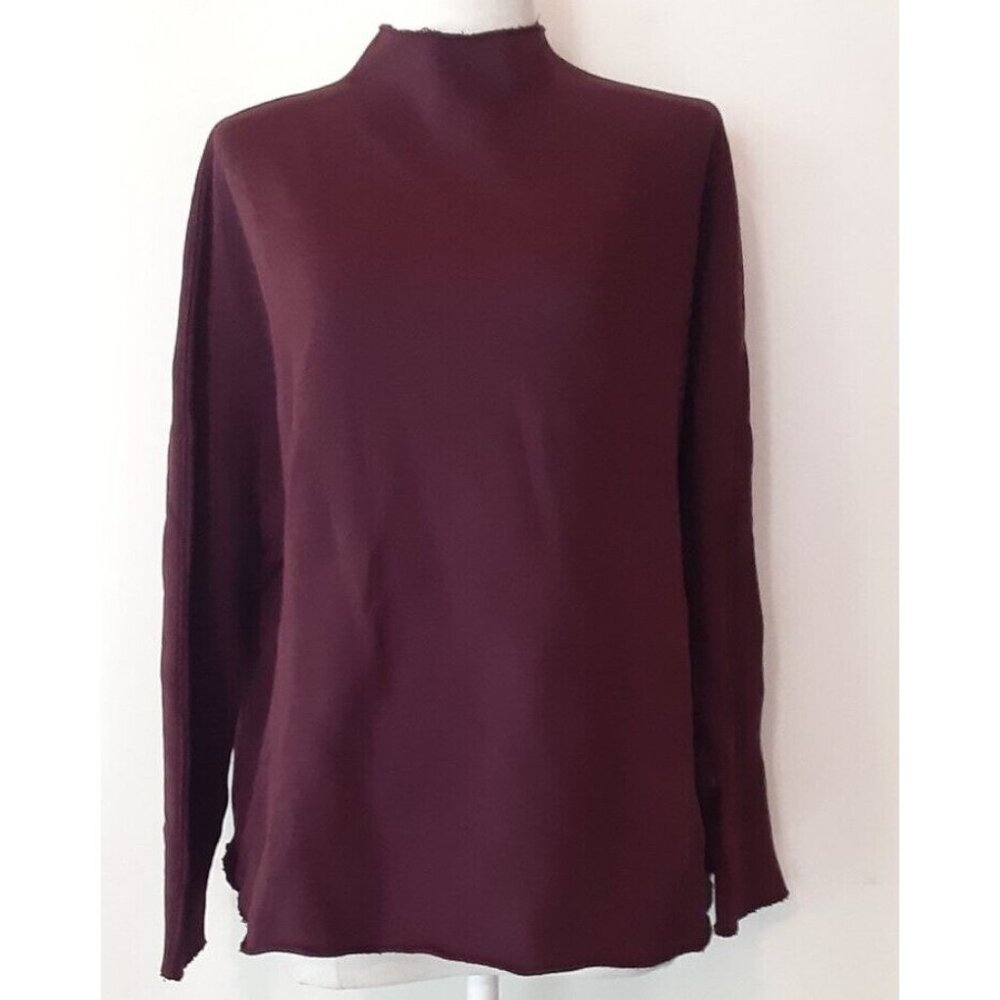 Frank & Eileen Deep Burgundy High-Neck Sweatshirt